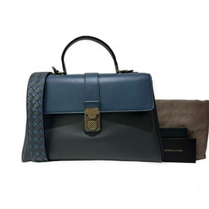 Bottega Veneta Piazza Handbag Tricolor Blue